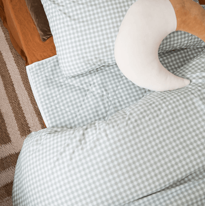 The Midnight Gang Sage Gingham Bed Wetting Mat