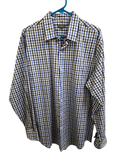 Very Good L Blue check Van Heusen Button-Up Shirt