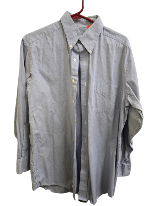 Very Good M Blue and White Striped Club Room Button-Down Shirt