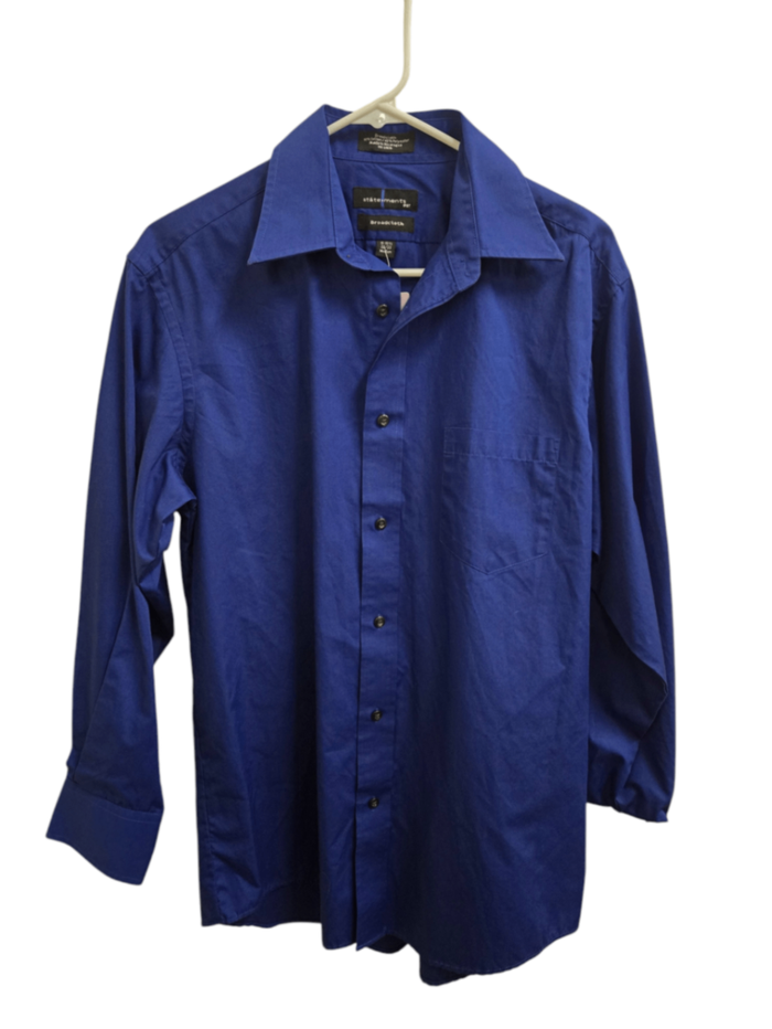 Very Good M Blue Statements Button-Up Shirt