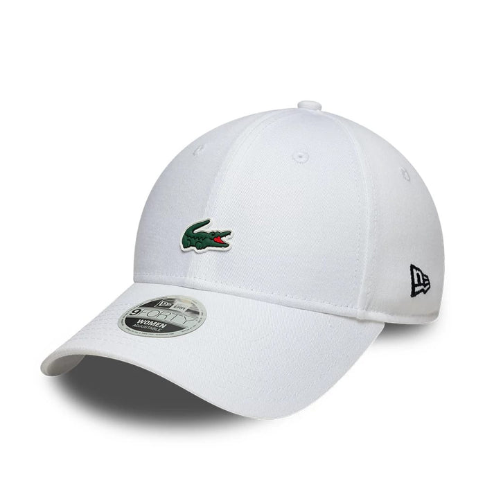 Pictured is this Womens Lacoste X New Era 9FORTY cap in white. 1