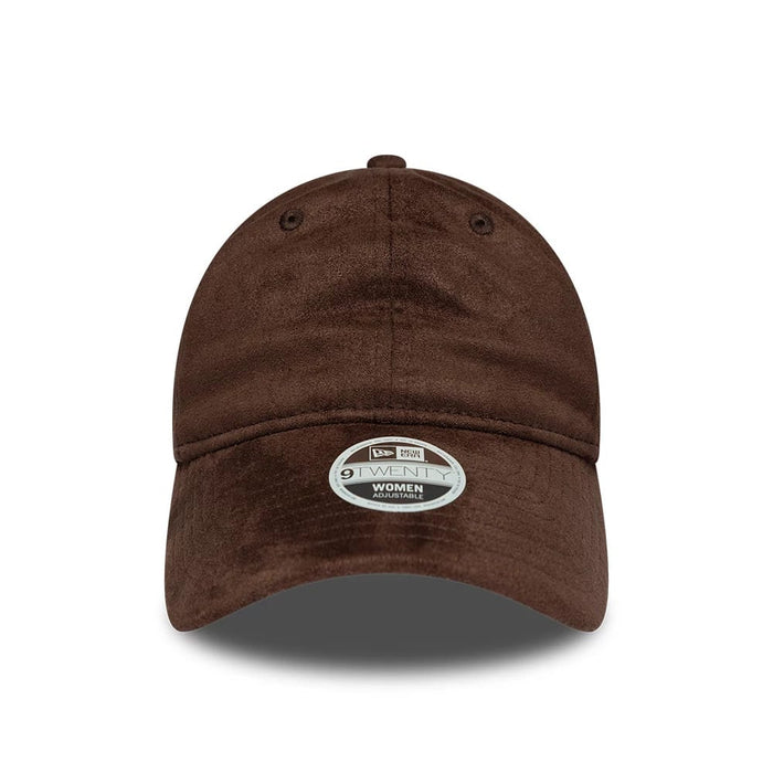 Pictured is this Womens New Era Textured 9TWENTY cap in dark brown. 2