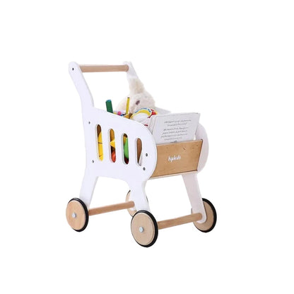 Wooden Toy Shopping Trolley